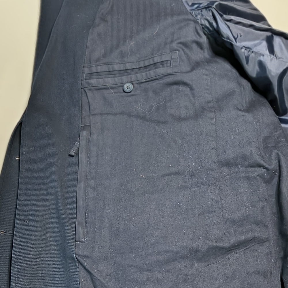 Navy Cotton LL Bean 50T Tall Blazer Jacket - Picture 5 of 10